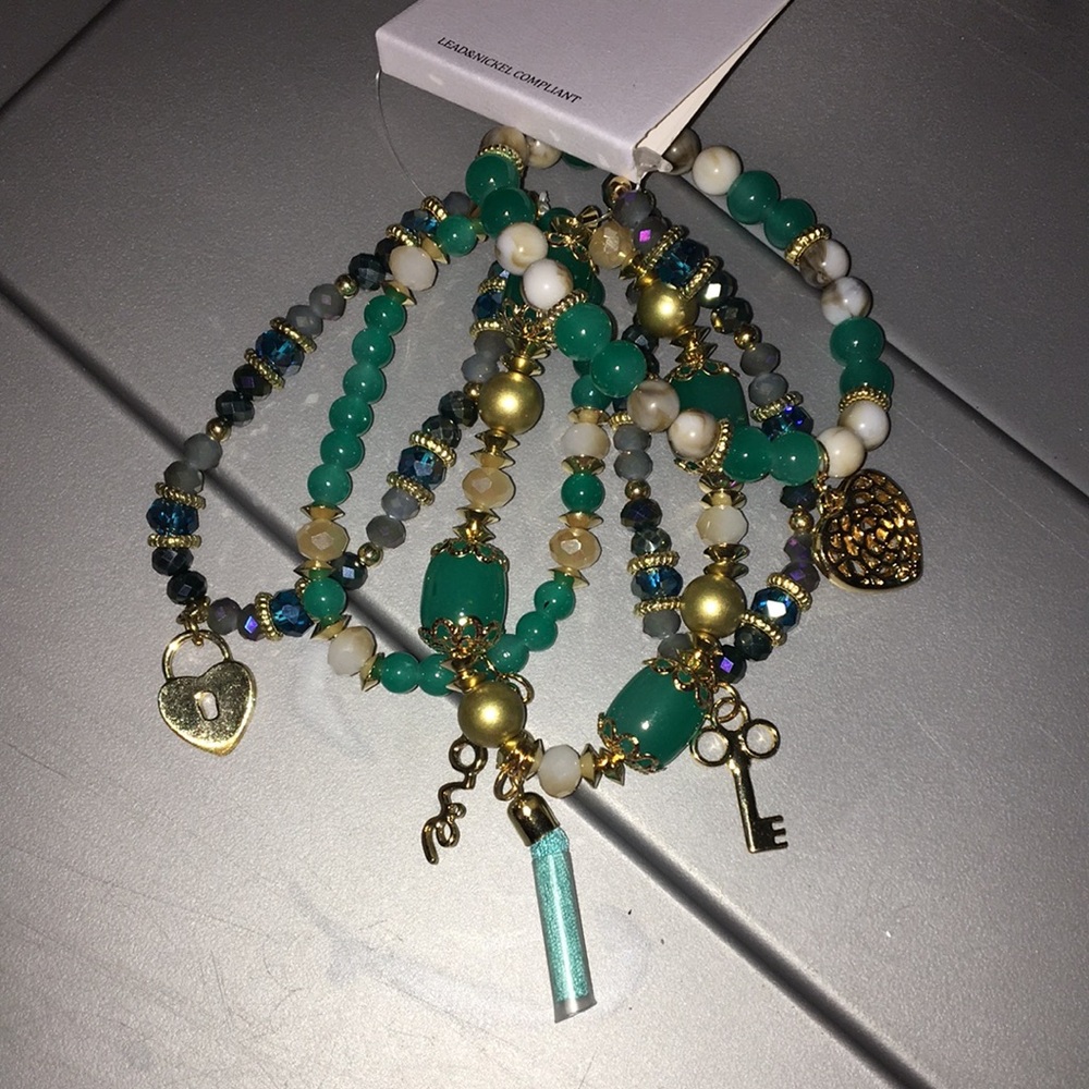 Handmade bracelet with charms